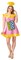 The Costume Center Pink and Yellow Jolly Rancher Watermelon Women Halloween Costume